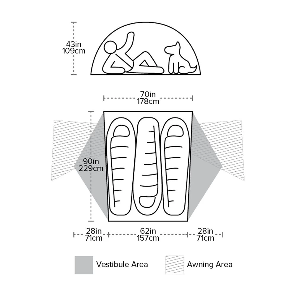 Big Agnes Copper Spur HV UL3 3 Person Tent 5 Big Agnes Copper Spur HV UL3 3 Person Tent - Image 3