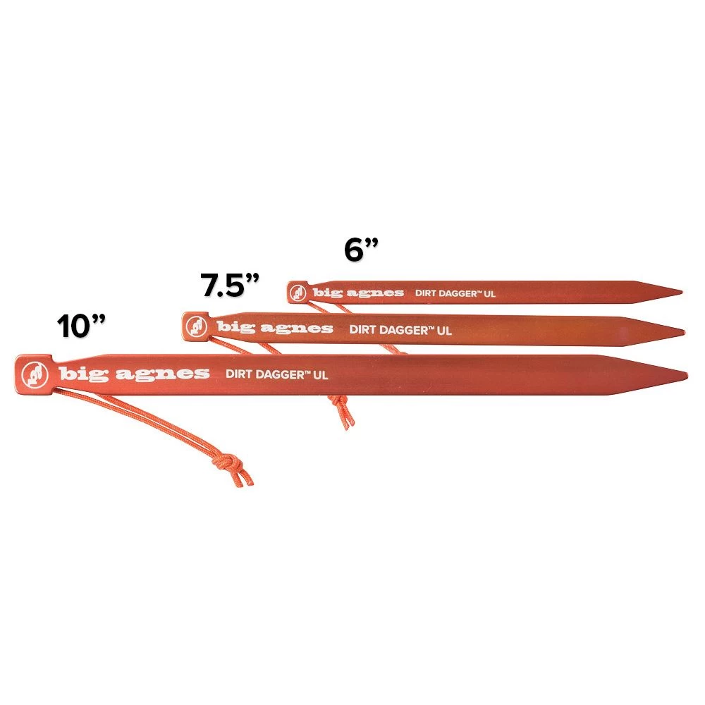 Big Agnes Dirt Dagger UL Tent Stakes - Pack Of 6 4 Big Agnes Dirt Dagger UL Tent Stakes - Pack Of 6 - Image 2