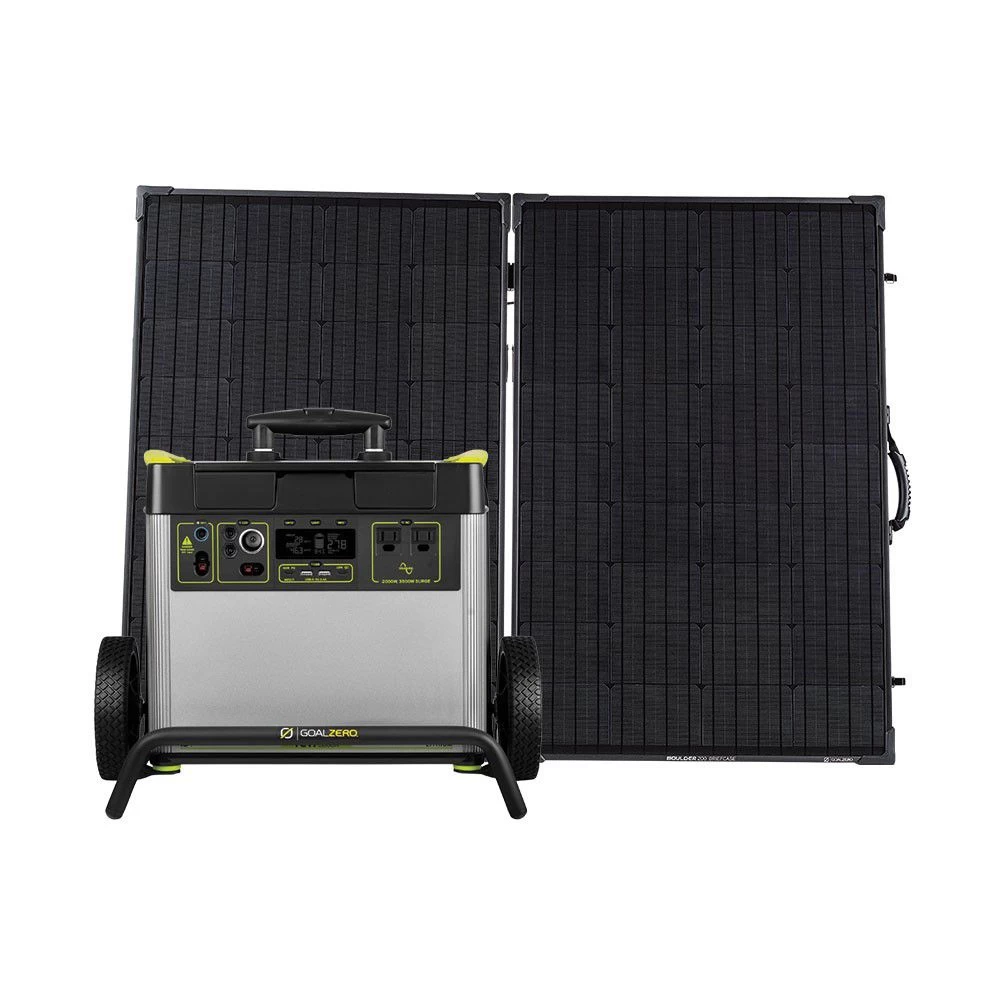 Goal Zero Yeti 3000X Power Station + Boulder 200 Briefcase Solar Kit 3 Goal Zero Yeti 3000X Power Station + Boulder 200 Briefcase Solar Kit