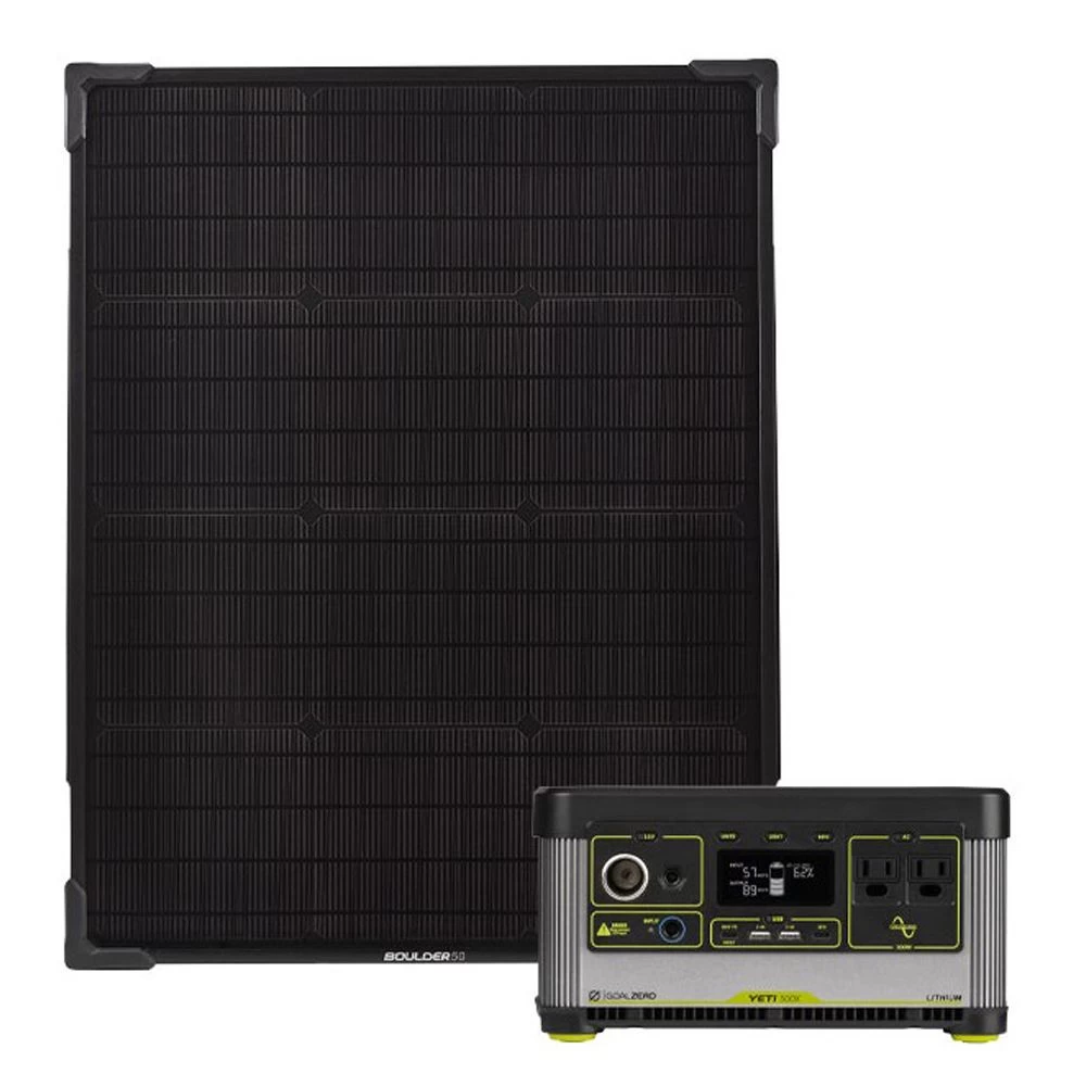 Goal Zero Yeti 500X Portable Power Station + Boulder 50 Solar Kit 3 Goal Zero Yeti 500X Portable Power Station + Boulder 50 Solar Kit