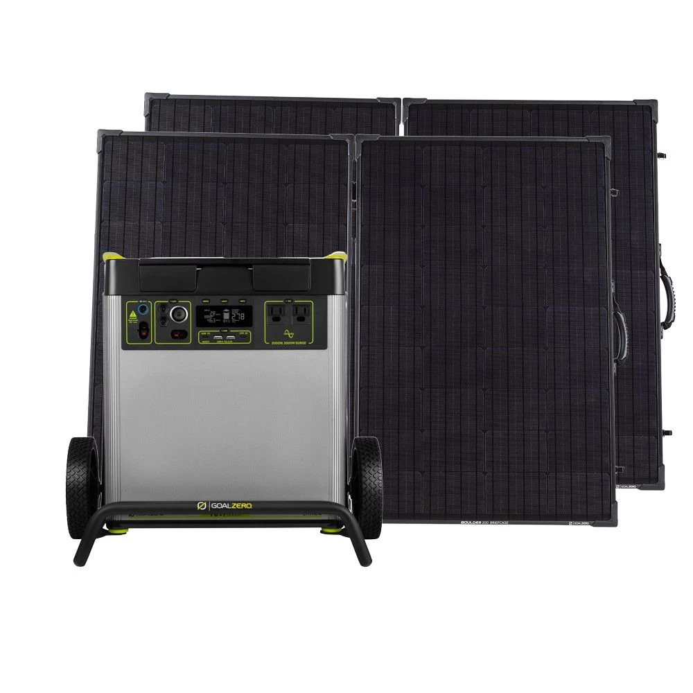 Goal Zero Yeti 6000x & 2 Boulder 200 Briefcases Solar Kit 3 Goal Zero Yeti 6000x & 2 Boulder 200 Briefcases Solar Kit