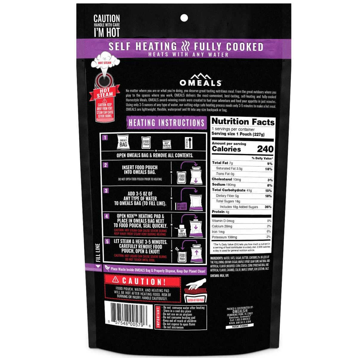 Omeals Maple Brown Sugar Oatmeal Homestyle Meal 4 Omeals Maple Brown Sugar Oatmeal Homestyle Meal - Image 2